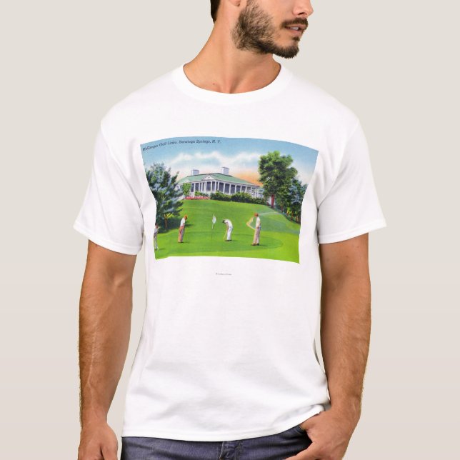 Golfare på McGregor golfbanaplats Tee Shirt (Framsida)