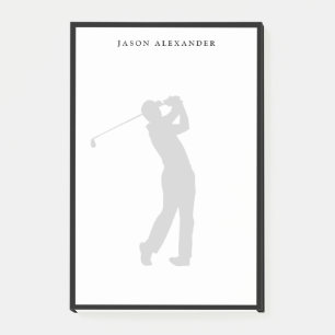 Golfare Siluett Personlig Post-it Block