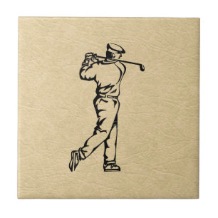 Golfare Sport Design Läderlook Kakelplatta