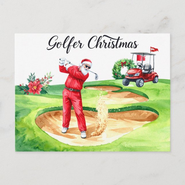 Golfare Tomte Golfar Jul Firande  Vykort (Framsida)