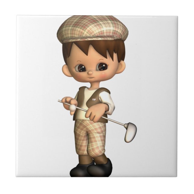 Golfarekarikatyren belägger med tegel kakelplatta (Framsidan)