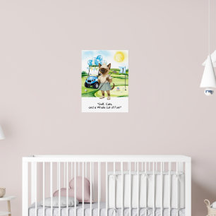Golfaren är på puttinggreen för siameskattsälskare poster