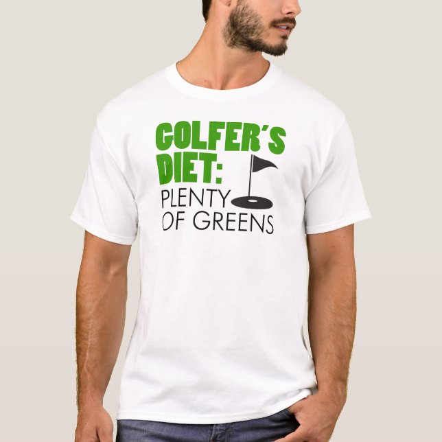 Golfaren bantar överflöd av gröntar tee shirt (Framsida)
