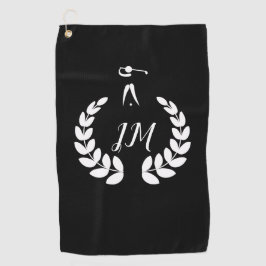 Golfaren fäster ihop konstpersonligmonogramen