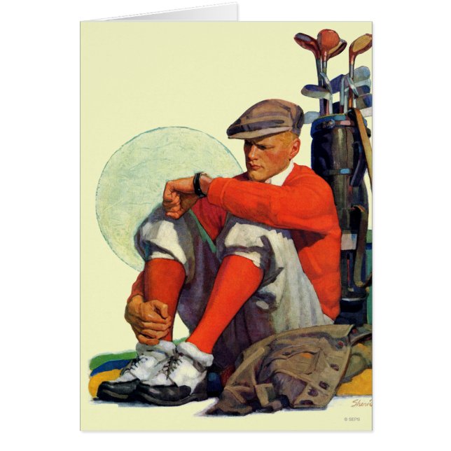 Golfaren höll att vänta OBS kort (Framsidan)