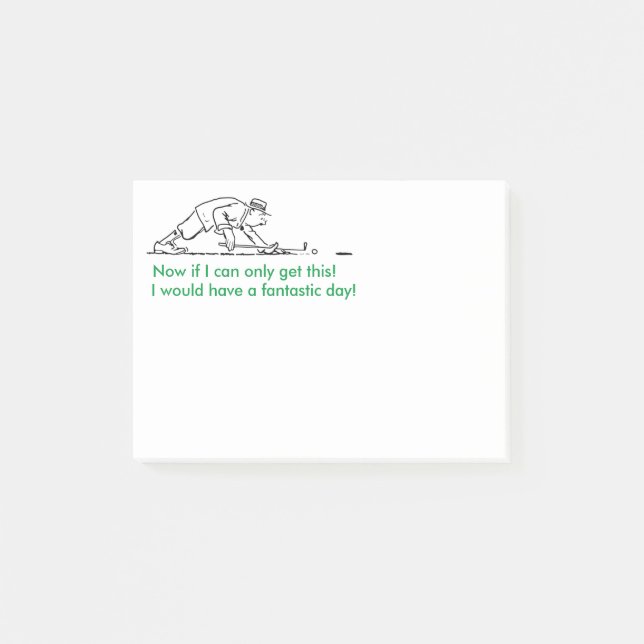 Golfaren Posta-den-Noterar Post-it Block (Framsida)