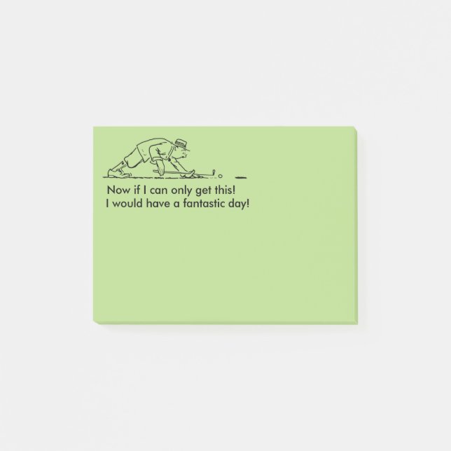 Golfaren Posta-den-Noterar Post-it Block (Framsida)
