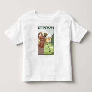 Golfaren SceneMontanaVintage reser affischen Tröja