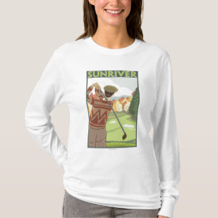 Golfareplats - solflod, Oregon T Shirt