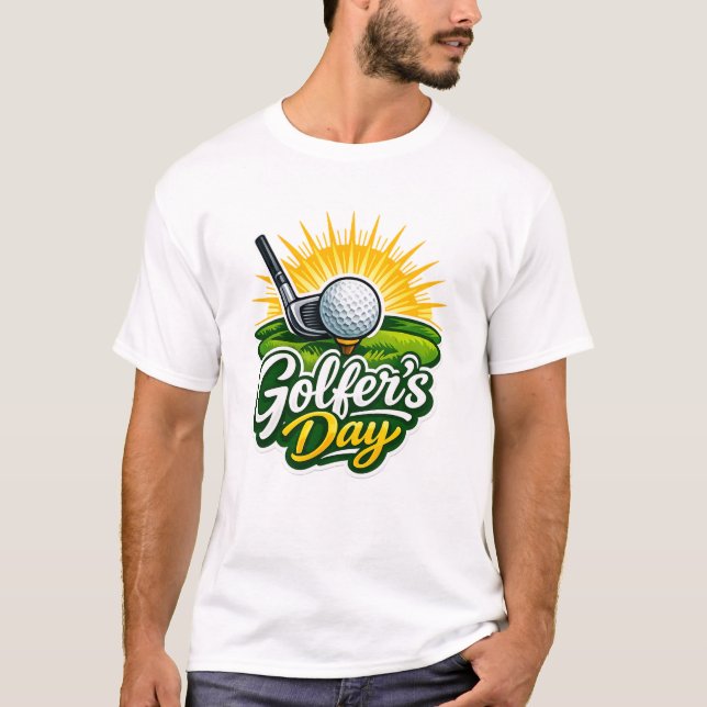 Golfares dag – Rolig golfälskare T-shirt (Framsida)