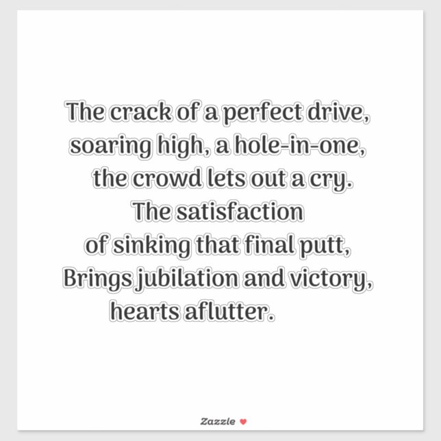 Golfares spänning klistermärken (Ark)