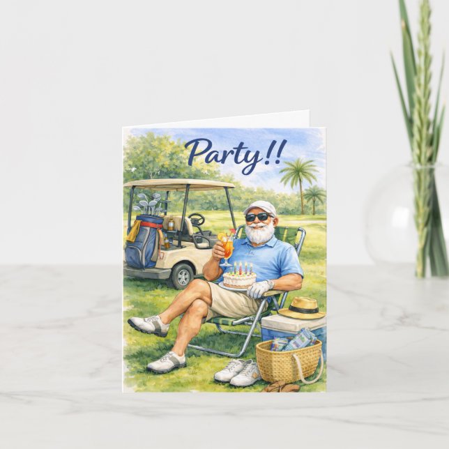 Golfarfödelsedagsfest  inbjudan (Framsida)