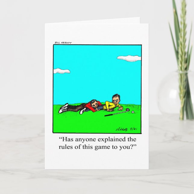 Golfarhumor Tom Kortblank Julkort Kort (Framsida)