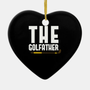 Golfather Funny Golf Älskare Pappa Gift Golfer Julgransprydnad Keramik