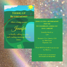 Golfavskedsparty, Tee Time Pensionering Inbjudningar