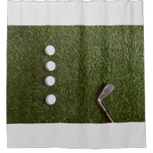 Golfbadrum med golf boll med putter