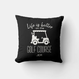 Golfbana Citat Golfare Livet Är Bättre Svart Kudde