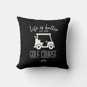 Golfbana Citat Golfare Livet Är Bättre Svart Kudde