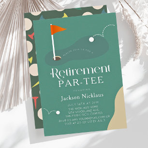 Golfbana Fairway Flag Pensionär Par-Tee Inbjudningar