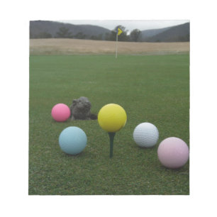 Golfbana i påsk anteckningsblock
