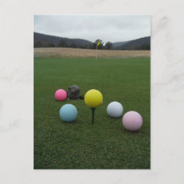 Golfbana i påsk helg vykort