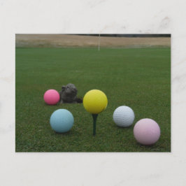 Golfbana i påsk helg vykort