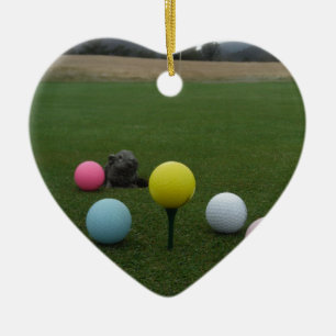 Golfbana i påsk julgransprydnad keramik