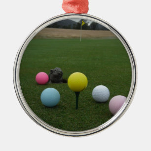 Golfbana i påsk julgransprydnad metall