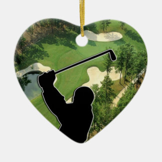 Golfbana Julgransprydnad Keramik