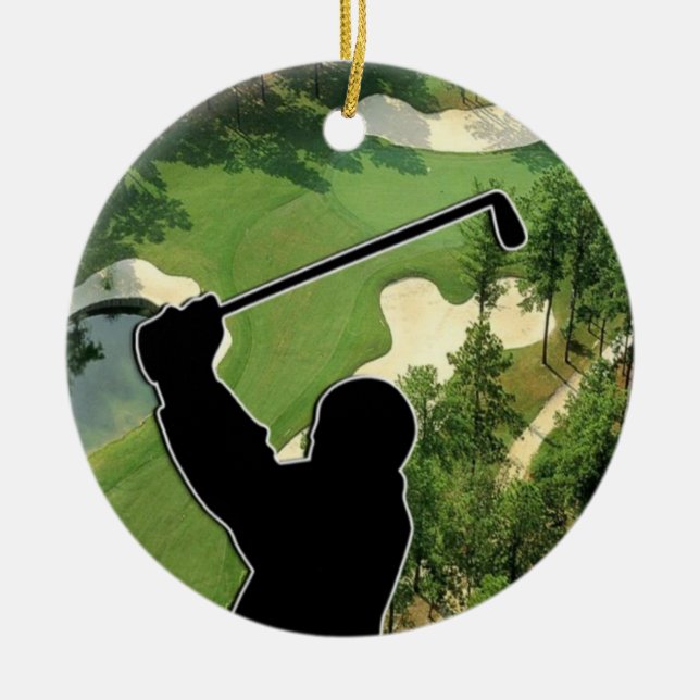 Golfbana Julgransprydnad Keramik (Framsidan)