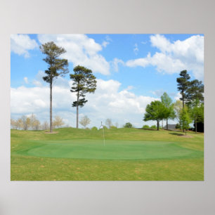Golfbana landskap poster