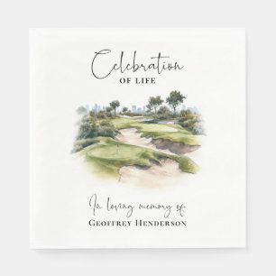 Golfbana Minnesfirande Livets Firande Pappersservett