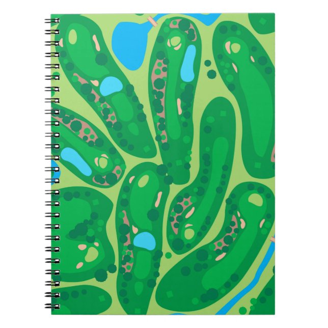 golfbana par golf grönt anteckningsbok (Framsidan)