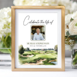 Golfbana Välkommen till Celebration Of Life Foto Poster