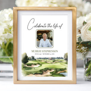 Golfbana Välkommen till Celebration Of Life Foto Poster