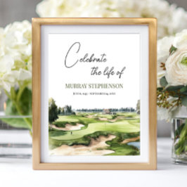 Golfbana Välkommen till Celebration Of Life Poster