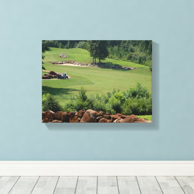 Golfbanelandskap Canvastryck (Insitu (trägolv))
