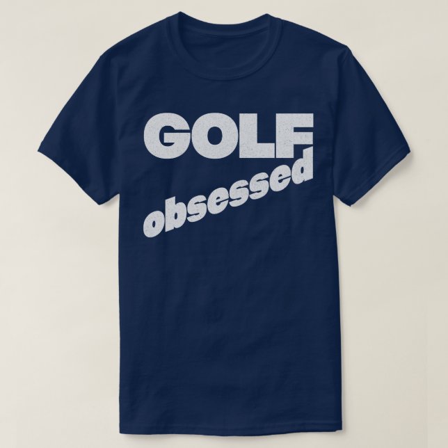 Golfbestruken Stil-typografi T Shirt (Design framsida)