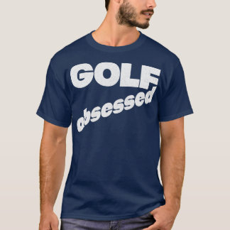 Golfbestruken Stil-typografi T Shirt