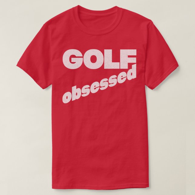 Golfbestruken Stil-typografi T Shirt (Design framsida)
