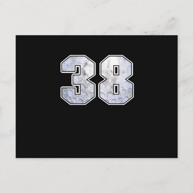 Golfboll 38-årsfirande Sportgåva Vykort (Framsida)