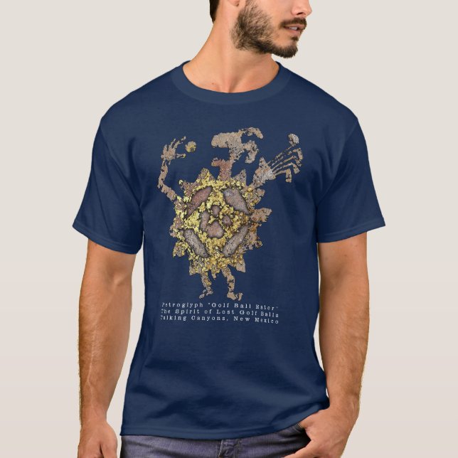 Golfboll Ätare Petroglyf T-Shirt (Framsida)