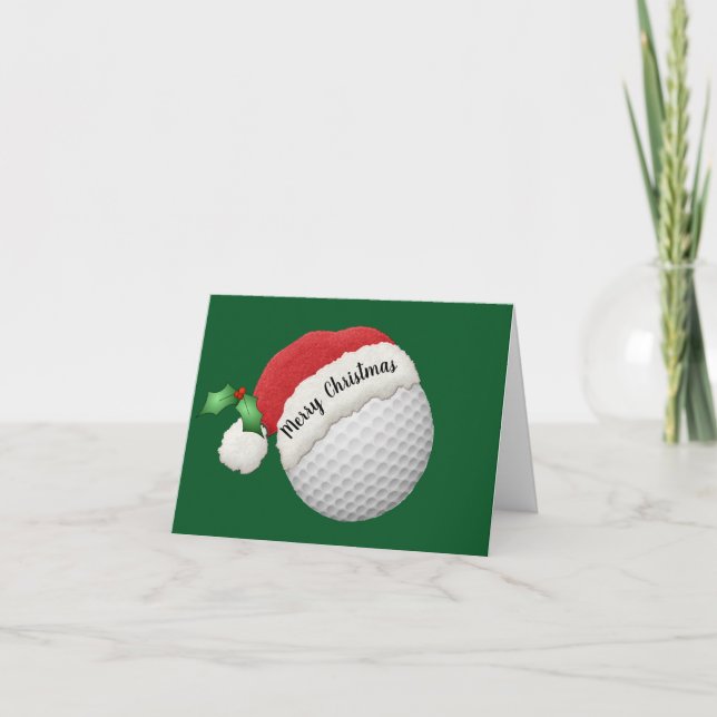 Golfboll Design Vikad Julkort Kort (Framsida)
