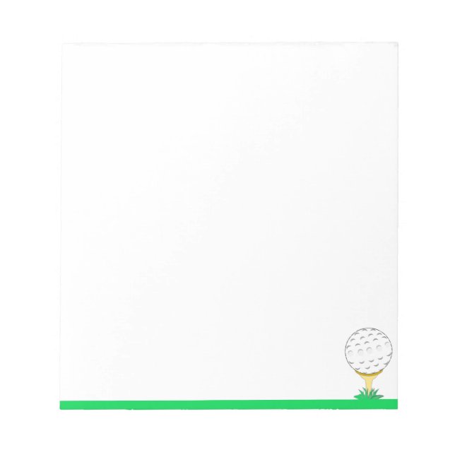Golfboll Enkel Anpassning Anteckningsblock (Framsida)