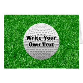 Golfboll & gräsmatta hälsningskort