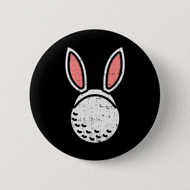 Golfboll Kaninöron Rolig Golf Easter Golfare G Knapp (Framsida)