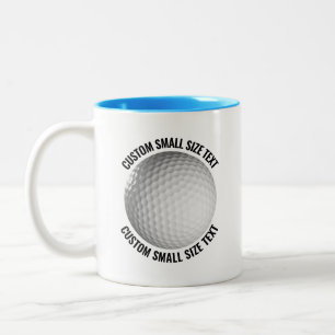 Golfboll & Liten Text LJUSBLÅ 325ml Custom Två-Tonad Mugg