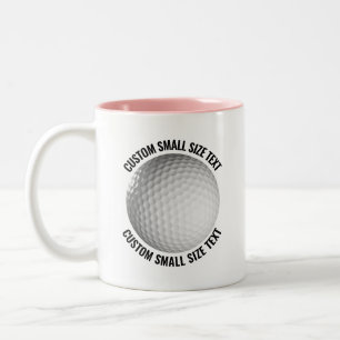 Golfboll & liten text ROSA 325ml Custom Två-Tonad Mugg