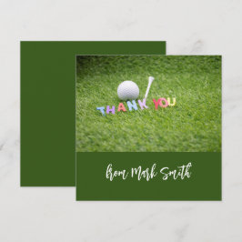 Golfboll med texten Tack för golfaren