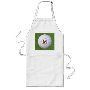 Golfboll Monogram Golfare Gröna BBQ Gräsmatta Långt Förkläde